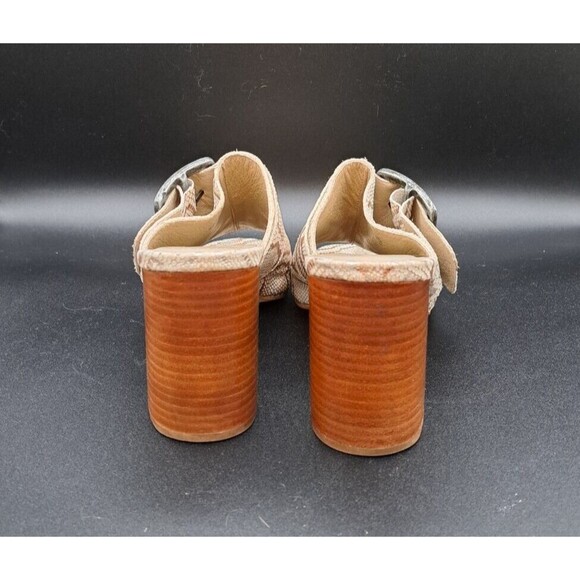 Matisse~Women's Beatrice Open Toe Mule Beige/Gold Snak Print~Size 8.5M - Picture 4 of 14